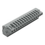 Gniazdo 1-przewodowe kątowe, CAGE CLAMP®, 2,5 mm2, raster 5 mm, 16-biegunowe 2,50 mm2, szary