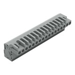 Gniazdo 1-przewodowe kątowe, CAGE CLAMP®, 2,5 mm2, raster 5 mm, 17-biegunowe 2,50 mm2, szary