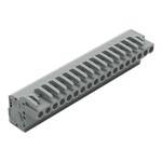 Gniazdo 1-przewodowe kątowe, CAGE CLAMP®, 2,5 mm2, raster 5 mm, 18-biegunowe 2,50 mm2, szary