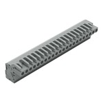 Gniazdo 1-przewodowe kątowe, CAGE CLAMP®, 2,5 mm2, raster 5 mm, 22-biegunowe 2,50 mm2, szary