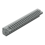 Gniazdo 1-przewodowe kątowe, CAGE CLAMP®, 2,5 mm2, raster 5 mm, 23-biegunowe 2,50 mm2, szary