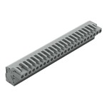 Gniazdo 1-przewodowe kątowe, CAGE CLAMP®, 2,5 mm2, raster 5 mm, 24-biegunowe 2,50 mm2, szary