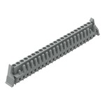 Gniazdo THT, konstrukcja prosta, raster 5 mm, 22-biegunowe zaczep ryglujący, pin lutowniczy 0,6 x 1,0 mm, szary
