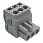 Gniazdo 1-przewodowe kątowe, CAGE CLAMP®, 2,5 mm2, raster 5 mm, 3-biegunowe 2,50 mm2, szary