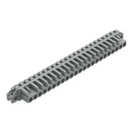 Gniazdo THT, konstrukcja kątowa, raster 5 mm, 23-biegunowe kołnierz mocujący, pin lutowniczy 0,6 x 1,0 mm, szary