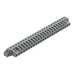 Gniazdo THT, konstrukcja kątowa, raster 5 mm, 24-biegunowe kołnierz mocujący, pin lutowniczy 0,6 x 1,0 mm, szary
