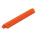Gniazdo THT, konstrukcja kątowa, raster 5,08 mm, 24-biegunowe kołnierz mocujący, pin lutowniczy 0,6 x 1,0 mm, pomarańczowy