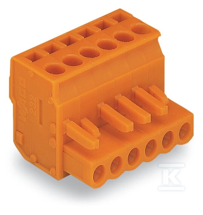 Gniazdo 1-przewodowe kątowe, CAGE - 232-411/026-000