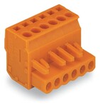 Gniazdo 1-przewodowe kątowe, CAGE CLAMP®, 2,5 mm2, raster 5,08 mm, 14-biegunowe 2,50 mm2, pomarańczowy