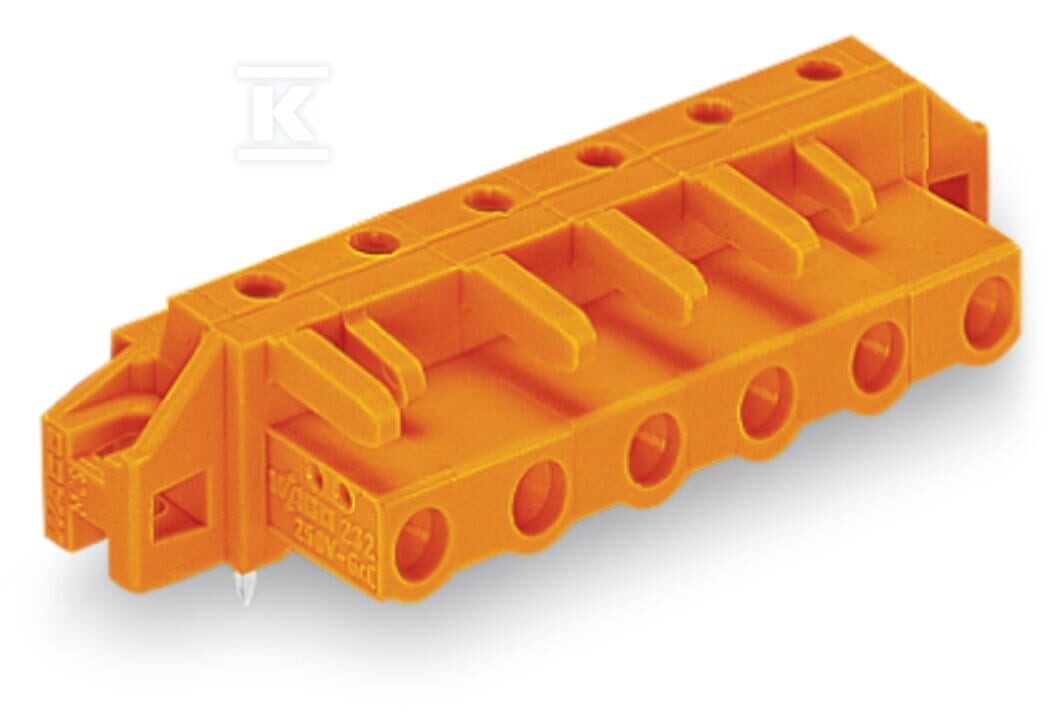 Gniazdo THT, konstrukcja kątowa, raster - 232-864/031-000