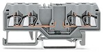 Złączka do zabudowy elementów, 4-przew., z diodą 1N4007, anoda po prawej, na szynę TS 35 x 15 i 35 x 7,5, 2,5 mm2, CAGE CLAMP®, 2,50 mm2, szary