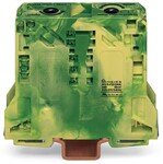 Złączka PE 2-przewodowa, 50 mm2, do zastosowań Ex e II, boczne miejsca na oznaczniki, tylko na szynę TS 35 x 15, grubość 2,3 mm, miedź, POWER CAGE CLAMP, 50,00 mm2, żółto-zielony