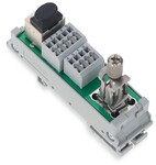 Moduł przejściowy, RJ-45, złączki i złącza do PCB, 2-rzędowe, Cat. 5, w podstawce montażowej, z podłączeniem ekranu, z obejmą zaciskową do ekranów