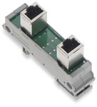 Moduł przejściowy, RJ-45, z magistralą obiektową cross-over, RJ-45, Cat. 5, w podstawce montażowej
