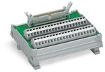 Moduł przejściowy, wielowtyk zgodny z DIN 41651, 64-biegunowe złączki i złącza do PCB, 3-rzędowe, w podstawce montażowej, 2,50 mm2