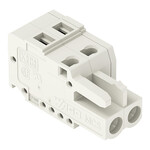 Gniazdo 1-przewodowe, CAGE CLAMP®, 2,5 mm2, raster 5 mm, 2-biegunowe 100% ochrona przed błędnym połączeniem, 2,50 mm2, jasnoszary