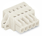 Gniazdo 1-przewodowe, CAGE CLAMP®, 2,5 mm2, raster 5 mm, 2-biegunowe 100% ochrona przed błędnym połączeniem, kołnierz mocujący, 2,50 mm2, jasnoszary