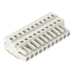 Gniazdo 1-przewodowe, CAGE CLAMP®, 2,5 mm2, raster 5 mm, 11-biegunowe 100% ochrona przed błędnym połączeniem, 2,50 mm2, jasnoszary