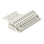 Gniazdo 1-przewodowe, CAGE CLAMP®, 2,5 mm2, raster 5 mm, 11-biegunowe 100% ochrona przed błędnym połączeniem, boczne zaczepy ryglujące, 2,50 mm2, jasnoszary