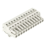 Gniazdo 1-przewodowe, CAGE CLAMP®, 2,5 mm2, raster 5 mm, 12-biegunowe 100% ochrona przed błędnym połączeniem, stopki zatrzaskowe, 2,50 mm2, jasnoszary