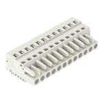 Gniazdo 1-przewodowe, CAGE CLAMP®, 2,5 mm2, raster 5 mm, 12-biegunowe 100% ochrona przed błędnym połączeniem, 2,50 mm2, jasnoszary