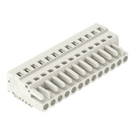 Gniazdo 1-przewodowe, CAGE CLAMP®, 2,5 mm2, raster 5 mm, 13-biegunowe 100% ochrona przed błędnym połączeniem, 2,50 mm2, jasnoszary