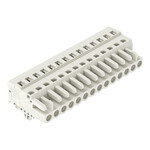 Gniazdo 1-przewodowe, CAGE CLAMP®, 2,5 mm2, raster 5 mm, 14-biegunowe 100% ochrona przed błędnym połączeniem, stopki zatrzaskowe, 2,50 mm2, jasnoszary