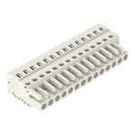 Gniazdo 1-przewodowe, CAGE CLAMP®, 2,5 mm2, raster 5 mm, 14-biegunowe 100% ochrona przed błędnym połączeniem, 2,50 mm2, jasnoszary