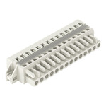 Gniazdo 1-przewodowe, CAGE CLAMP®, 2,5 mm2, raster 5 mm, 14-biegunowe 100% ochrona przed błędnym połączeniem, kołnierz mocujący, 2,50 mm2, jasnoszary