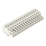 Gniazdo 1-przewodowe, CAGE CLAMP®, 2,5 mm2, raster 5 mm, 16-biegunowe 100% ochrona przed błędnym połączeniem, stopki zatrzaskowe, 2,50 mm2, jasnoszary