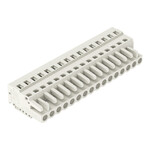 Gniazdo 1-przewodowe, CAGE CLAMP®, 2,5 mm2, raster 5 mm, 16-biegunowe 100% ochrona przed błędnym połączeniem, 2,50 mm2, jasnoszary