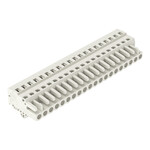 Gniazdo 1-przewodowe, CAGE CLAMP®, 2,5 mm2, raster 5 mm, 20-biegunowe 100% ochrona przed błędnym połączeniem, stopki zatrzaskowe, 2,50 mm2, jasnoszary