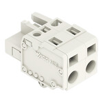 Gniazdo 1-przewodowe, CAGE CLAMP®, 2,5 mm2, raster 7,5 mm, 2-biegunowe 100% ochrona przed błędnym połączeniem, stopki zatrzaskowe, 2,50 mm2, jasnoszary