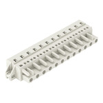 Gniazdo 1-przewodowe, CAGE CLAMP®, 2,5 mm2, raster 7,5 mm, 12-biegunowe 100% ochrona przed błędnym połączeniem, kołnierz mocujący, 2,50 mm2, jasnoszary