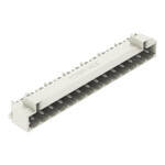 Wtyk THT, pin lutowniczy 1,0 x 1,0 mm, konstrukcja kątowa, 100% ochrona przed błędnym połączeniem, raster 5 mm, 14-biegunowe jasnoszary
