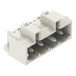 Wtyk THT, pin lutowniczy 1,2 x 1,2 mm, konstrukcja kątowa, 100% ochrona przed błędnym połączeniem, wyprzedzający styk PE, raster 5 mm, 4-biegunowe jasnoszary