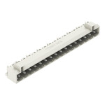 Wtyk THT, pin lutowniczy 1,2 x 1,2 mm, konstrukcja kątowa, 100% ochrona przed błędnym połączeniem, raster 5 mm, 16-biegunowe jasnoszary