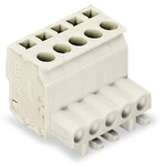 Gniazdo 1-przewodowe kątowe, CAGE CLAMP®, 2,5 mm2, raster 5 mm, 4-biegunowe 100% ochrona przed błędnym połączeniem, 2,50 mm2, jasnoszary
