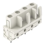 Gniazdo THT, konstrukcja prosta, raster 7,5 mm, 6-biegunowe 100% ochrona przed błędnym połączeniem, pin lutowniczy 0,6 x 1,0 mm, jasnoszary