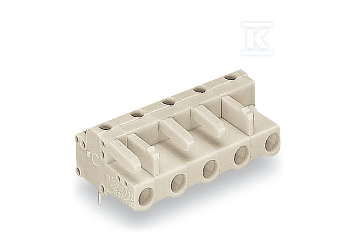 Gniazdo THT, konstrukcja kątowa, raster - 722-842