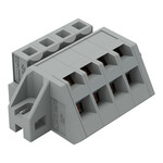 Gniazdo 1-przewodowe kątowe, CAGE CLAMP®, 2,5 mm2, raster 5 mm, 4-biegunowe kołnierz mocujący, TS 35/montaż na płycie, 2,50 mm2, szary