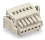 Gniazdo 1-przewodowe, CAGE CLAMP®, 0,5 mm2, raster 2,5 mm, 4-biegunowe 100% ochrona przed błędnym połączeniem, boczne zaczepy ryglujące, 0,50 mm2, jasnoszary