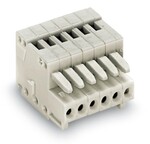 Gniazdo 1-przewodowe, CAGE CLAMP®, 0,5 mm2, raster 2,5 mm, 7-biegunowe 100% ochrona przed błędnym połączeniem, 0,50 mm2, jasnoszary