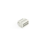 Gniazdo 1-przewodowe, CAGE CLAMP®, 1,5 mm2, raster 3,5 mm, 5-biegunowe 100% ochrona przed błędnym połączeniem, 1,50 mm2, jasnoszary