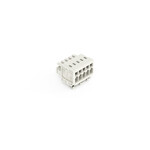 Gniazdo 1-przewodowe, CAGE CLAMP®, 1,5 mm2, raster 3,5 mm, 5-biegunowe 100% ochrona przed błędnym połączeniem, stopki zatrzaskowe, 1,50 mm2, jasnoszary