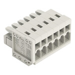 Gniazdo 1-przewodowe, CAGE CLAMP®, 1,5 mm2, raster 3,5 mm, 6-biegunowe 100% ochrona przed błędnym połączeniem, 1,50 mm2, jasnoszary