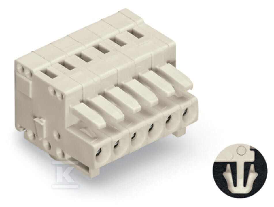 Gniazdo 1-przewodowe, CAGE CLAMP®, 1,5 - 734-106/008-000