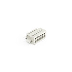 Gniazdo 1-przewodowe, CAGE CLAMP®, 1,5 mm2, raster 3,5 mm, 6-biegunowe 100% ochrona przed błędnym połączeniem, śrubowy uchwyt montażowy, 1,50 mm2, jasnoszary