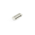 Wtyk THT, pin lutowniczy 1,0 x 1,0 mm, konstrukcja kątowa, 100% ochrona przed błędnym połączeniem, gwintowy uchwyt montażowy, raster 3,5 mm, 7-biegunowe jasnoszary
