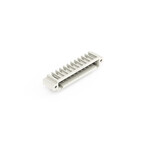 Wtyk THT, pin lutowniczy 1,0 x 1,0 mm, konstrukcja kątowa, 100% ochrona przed błędnym połączeniem, gwintowy uchwyt montażowy, raster 3,5 mm, 11-biegunowe jasnoszary